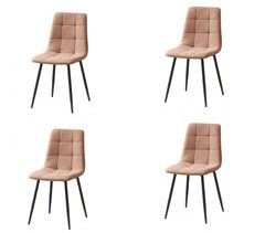 Pacote com 4 cadeiras de jantar contemporâneas Portland