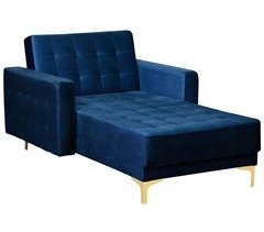 Beliani Chaise longue Terciopelo ABERDEEN