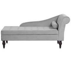 Beliani Chaise longue derecho Terciopelo PESSAC