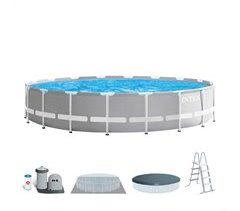 Piscina desmontável Intex prisma frame range 610x132 cm com sistema de filtragem