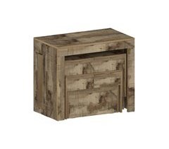 Conjunto de mesa e cadeiras com efeito madeira 290x51