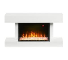 Lareira Elétrica MDF, Aço e Vidro Temperado HOMCOM