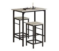 Conjunto Mesa de bar alta e 2 bancos OGT10-HG SoBuy