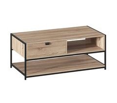 Mesa de centro Aliaj com 1 gaveta estilo industrial