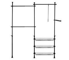Rack de roupas telescópico de altura ajustável SoBuy FRG34-HG