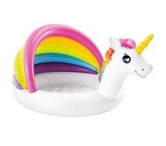 Piscina insuflável para bebés com toldo unicórnio INTEX