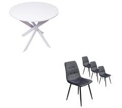 Mesa fixa, cadeiras 131x136