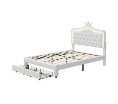 Cama, LED, cama adolescente, cama de casal, gavetas