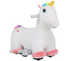 Unicórnio Elétrico para Crianças Poliéster, Plástico e Metal
