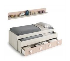 Cama e estante + somiês e colchões