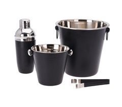 Conjunto de 4 barras de aço inoxidável preto fosco