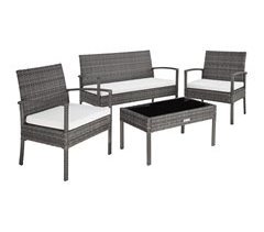 Conjunto de assentos em rattan