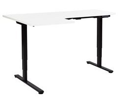 Beliani Escritorio esquinero regulable eléctrico DESTINES 160x109