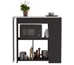 Mesa de cozinha alta extensível com prateleiras LIDO
