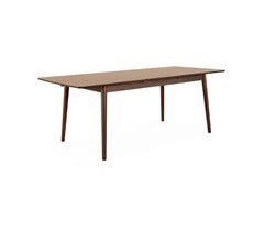 Mesa de jantar extensível Lina, folheado de carvalho 210x90