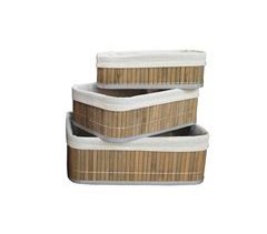 Conjunto de 3 cestos em bambu MAR 