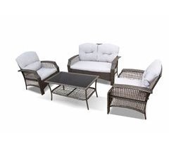 Sofá + 2 Cadeiras + Mesa. Móveis de jardim e terraço PE Ratan