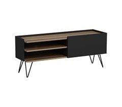 Suporte de TV moderno Dronninglund 2 prateleiras aglomerado/metal