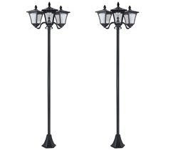 Conjunto de 2 Candeeiros Solares Aço inoxidável 201, plástico