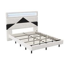 cama USB,tipo-c, cama jovem cama de casal, LED, cama flutuante
