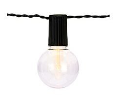 Well Home Conjunto de 10 luzes solares quentes para festas com painel de LED