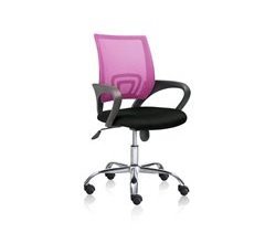 Cadeira de escritório Logic, duehome, Blanco - Rosa Logic (ancho), 60cm