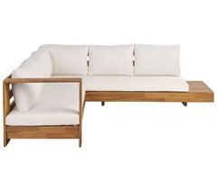 Beliani Conjunto de jardín Madera de acacia con certificado FSC® MARETTIMO