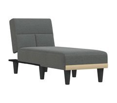 Chaise longue tecido cinzento-claro