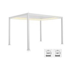 Pérgula eléctrica bioclimática, em alumínio, com lâminas 391x301