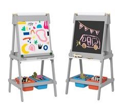 Cavalete de Pintura para Crianças MDF e Madeira de Pinho AIYAPLAY