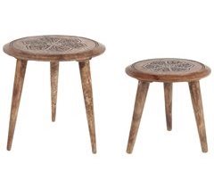 Beliani Conjunto de 2 mesas auxiliares TURUA