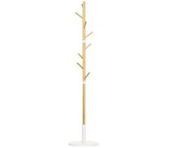 Cabide de Pé Bambu, MDF e Metal HOMCOM