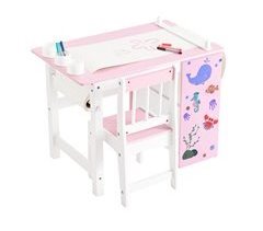 SoBuy Conjunto de Mesa e Cadeira Infantil, Conjunto de 2 Peças KMB116-P