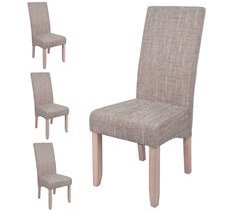 Pacote com 4 cadeiras de jantar estofadas industriais vintage