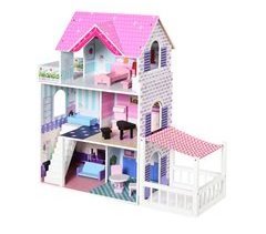 Casa de Bonecas Madeira de Pinho e MDF HOMCOM