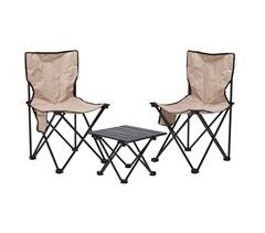 Conjunto de Campismo Well Home com 2 Cadeiras e 1 Mesa Dobrável