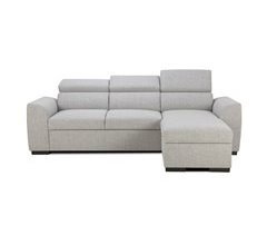 Chaise longue reversível com 3 lugares e cama GUSTO cinzento