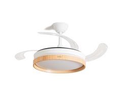 Ventoinha de Teto com Luz LED e 4 Pás Retráteis