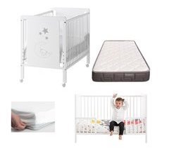 Berço Indi + calhas + colchão Morpheus e protetor de colchão + 4 rodas