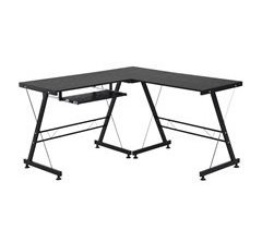 Mesa de Computador MDF, Aço HOMCOM, escritório - secretárias 130x130