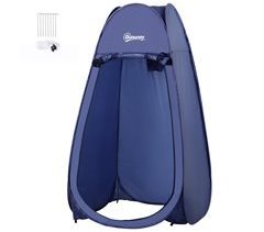 Tenda de Duche Tecido Poliéster 190T Outsunny