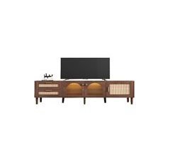 Móvel de TV de painel de partículas com 3 portas e 2 gavetas