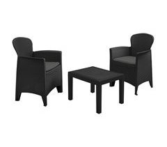 WELL HOME - Conjunto de mesa de jardim 'Akita' + 2 cadeiras