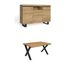 Conjunto de móveis para sala, mesa, aparador