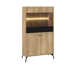 Armário de porcelana LED de 4 portas Elara