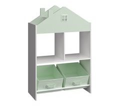 Estante para crianças Vipsali com 2 caixas [en.casa]
