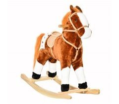 Cavalo Baloiço Poliéster e Madeira de Choupo HOMCOM