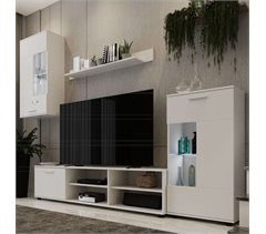 Móveis modernos para sala de estar em tons foscos