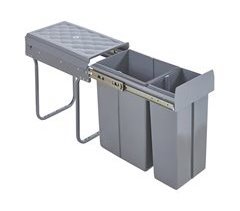 Caixote do lixo extraível Froland capacidade 1 x 20 L + 1 x 10 L