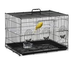 Gaiola para pássaros fio metálico e plástico PawHut